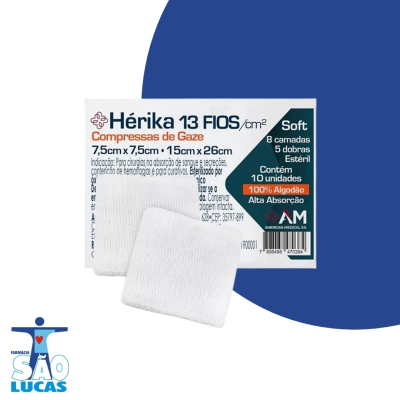 Compres gaze herika ester 13f 10un