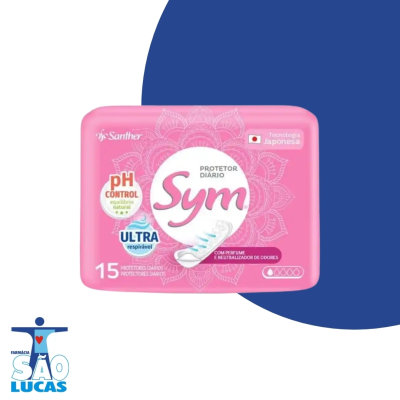 Absorvente sym protetor diario c/perf 15un