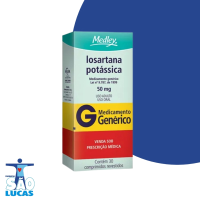 Losartana Potássica 50mg C/30 Comprimidos Medley