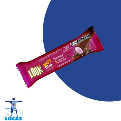 Barra choc look morango 20g 