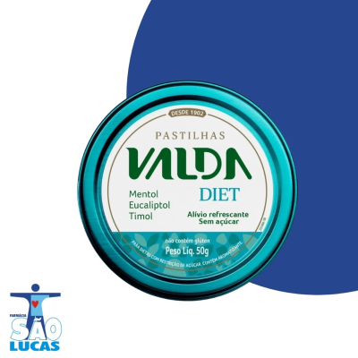 Valda pastilha diet lata 50gr