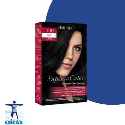 Tinta amend superia color 100 preto