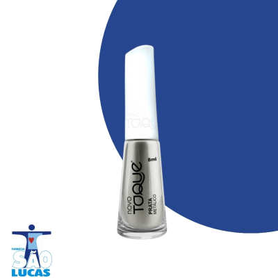 Esmalte novo toque metalico prata 8ml