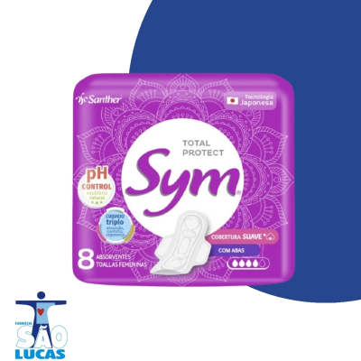 Absorvente sym c/aba roxo 8un