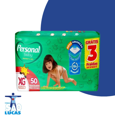 Fralda personal baby hiper xg 50un