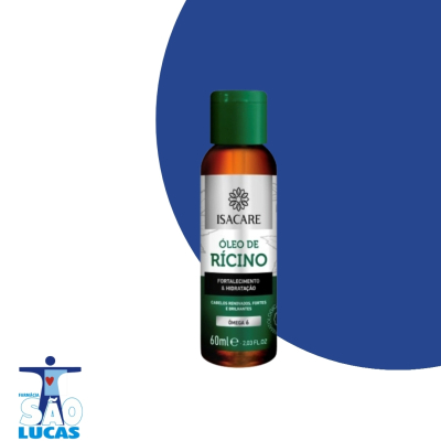 Oleo isacare 100% vegetal ricino 60ml