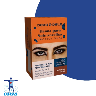 Henna sobrancelha della e delle castanho med 3gr