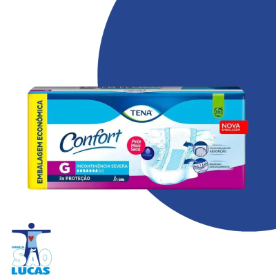 Fralda tena confort mega plus g 20un