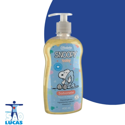 Sabonete liquido cottonbaby snoopy baby toque algodao 400ml