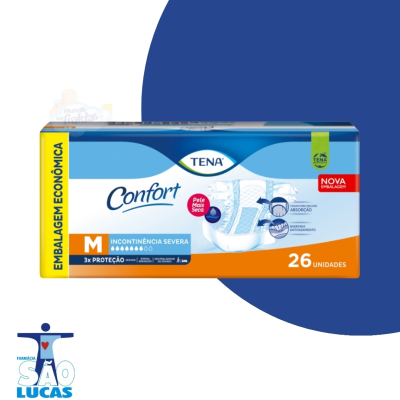 Fralda tena confort mega plus m 26un