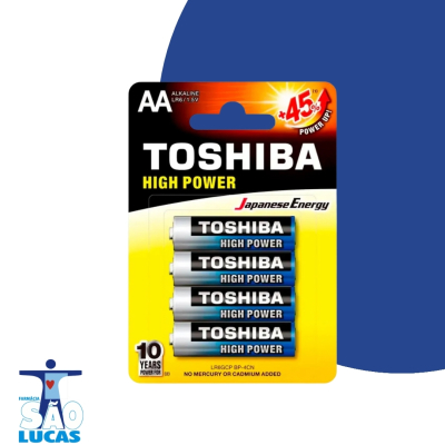 Pilha alcalina aa toshiba lr6gcp