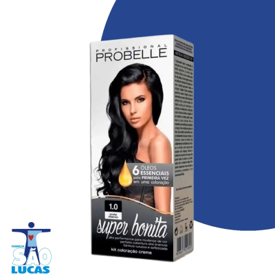 Tinta de cabelo probelle kit 1.0 preto intenso
