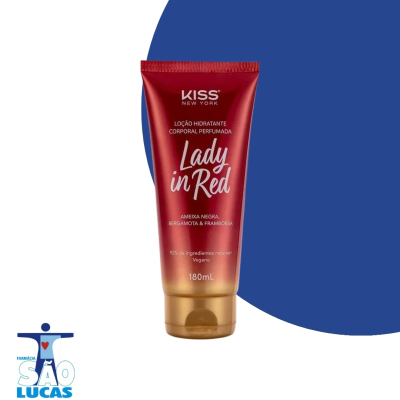 LOÇÃO HIDRATANTE KISS LADY IN RED 180ML