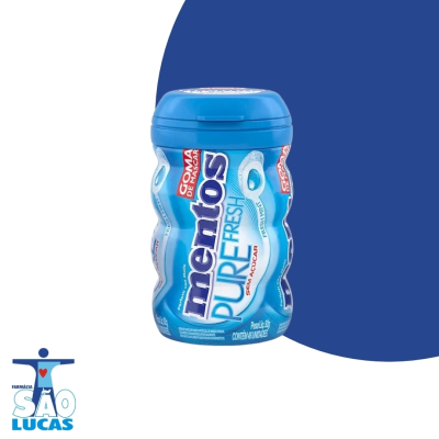 Chiclete mentos pure fresh mint grf